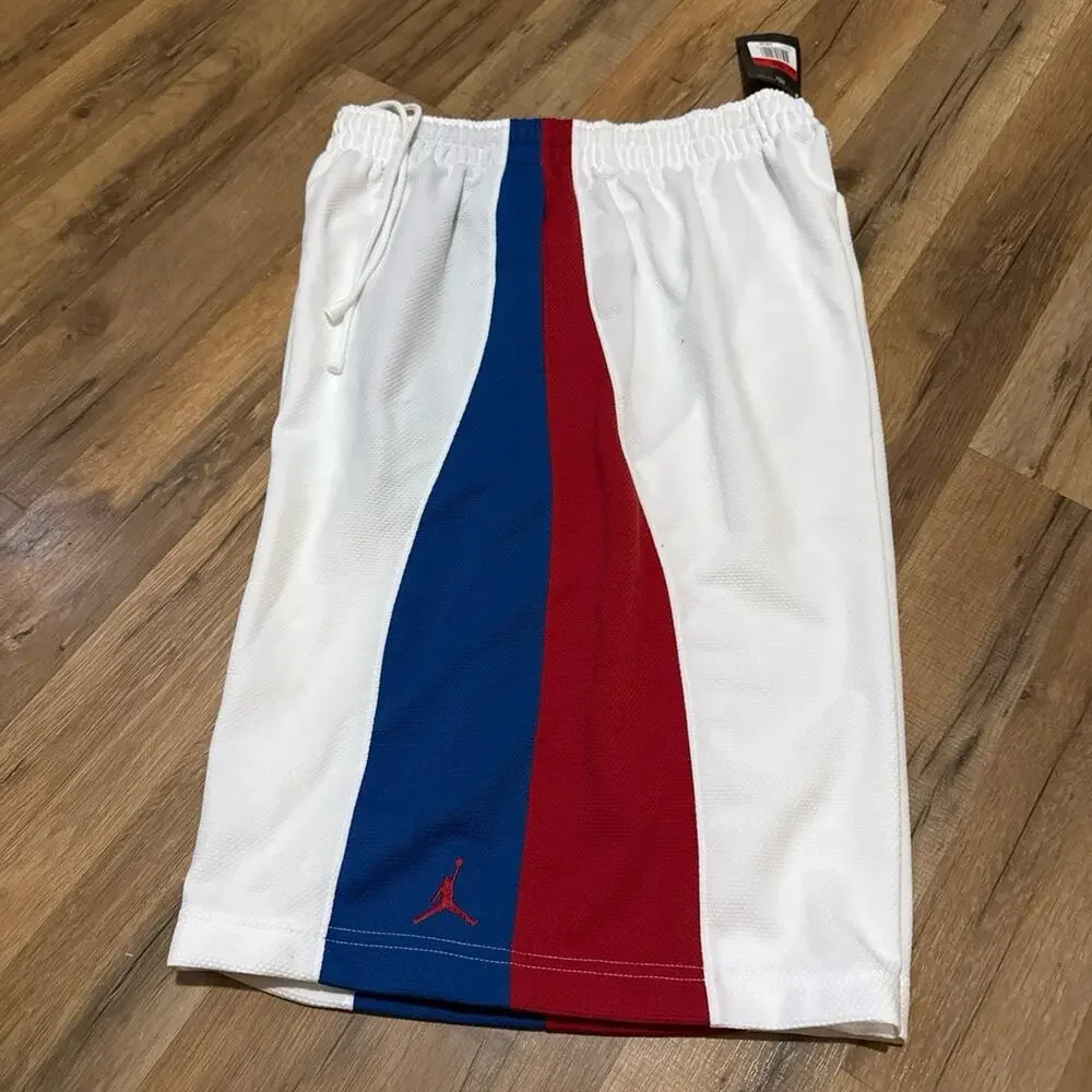 2008 Air Jordan USA Red White Blue Basketball 277024-106 Shorts
